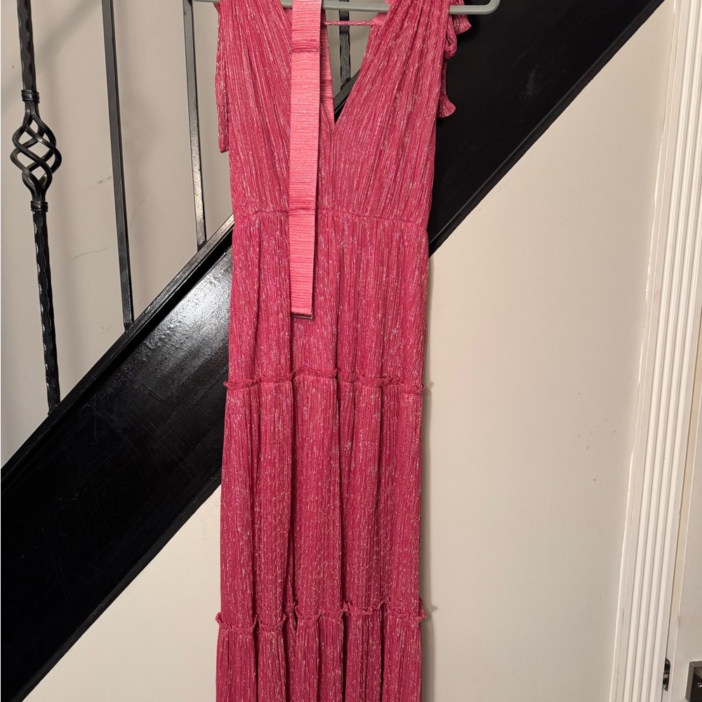 Sabina Musayev Shimmering Pink Maxi Dress - Picture 7 of 12